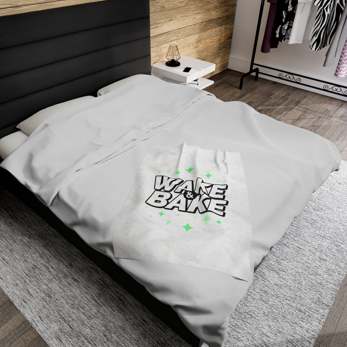 "Wake and Bake" Velveteen Plush Blanket