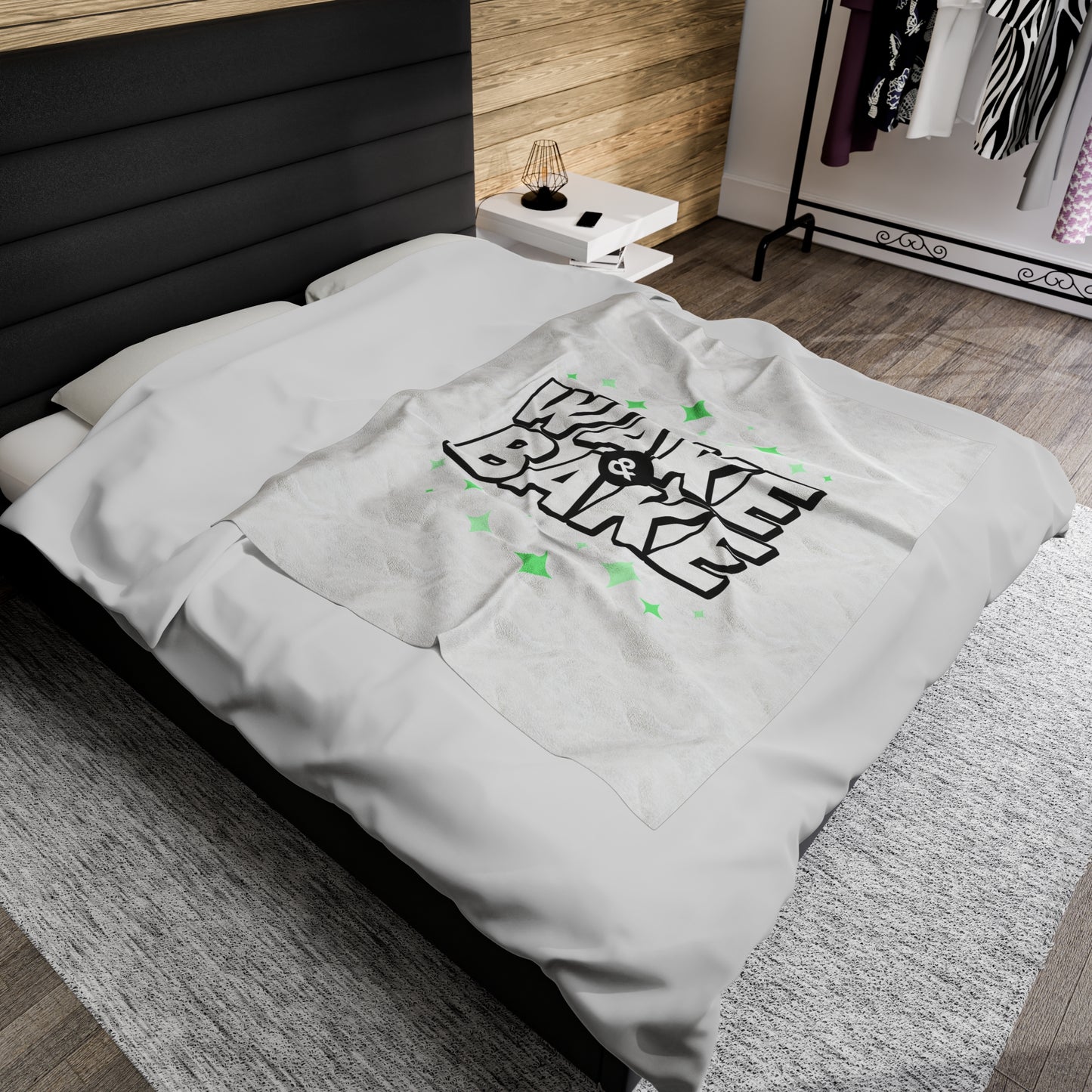 "Wake and Bake" Velveteen Plush Blanket