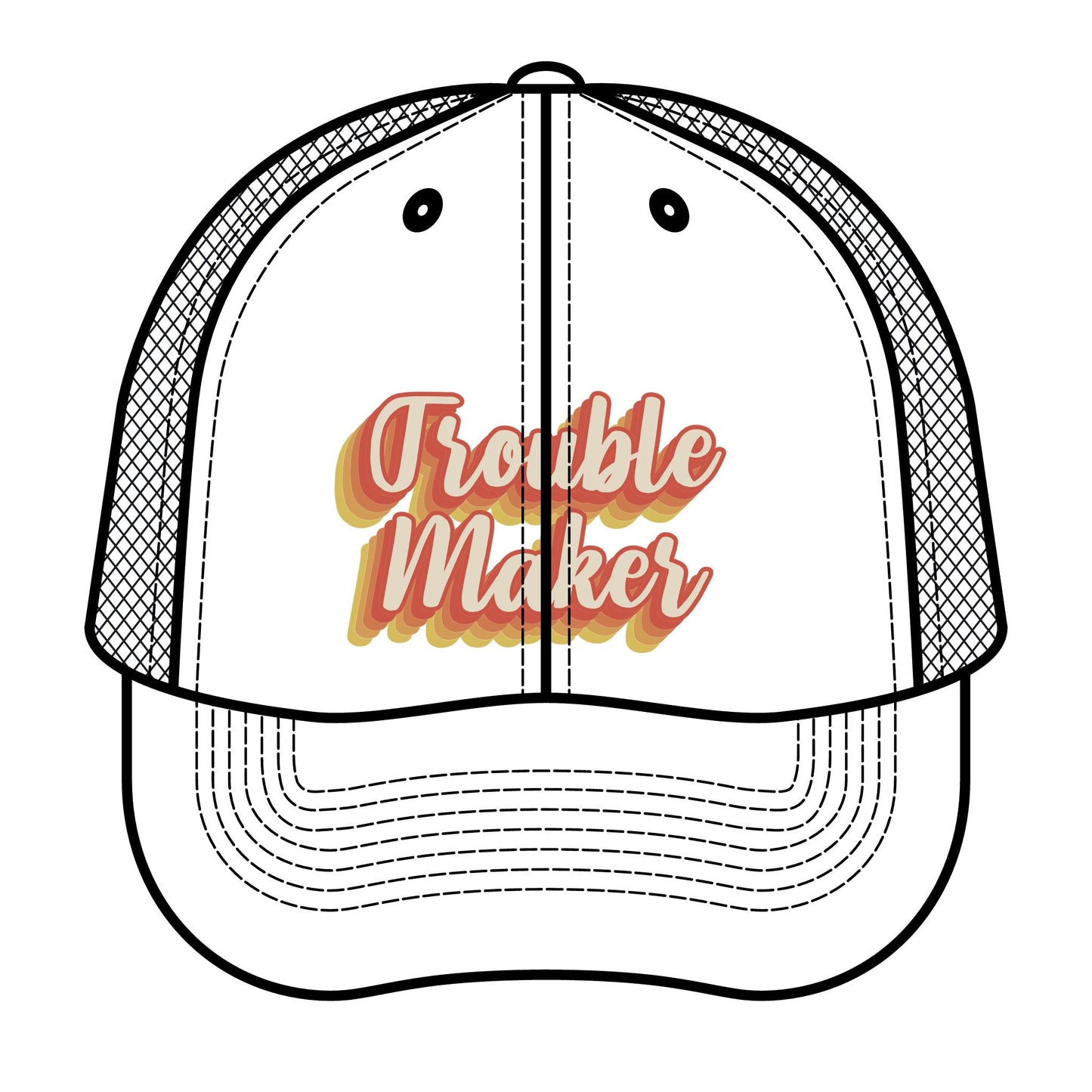 "Trouble Maker" Trucker Retro Hat