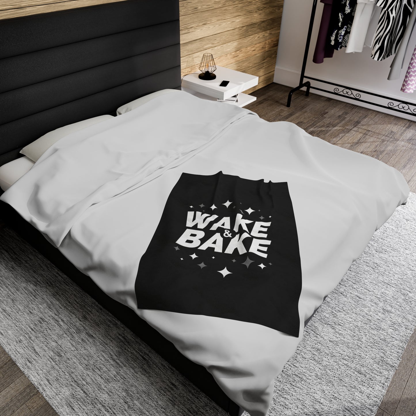 "Wake & Bake" Velveteen Plush Blanket